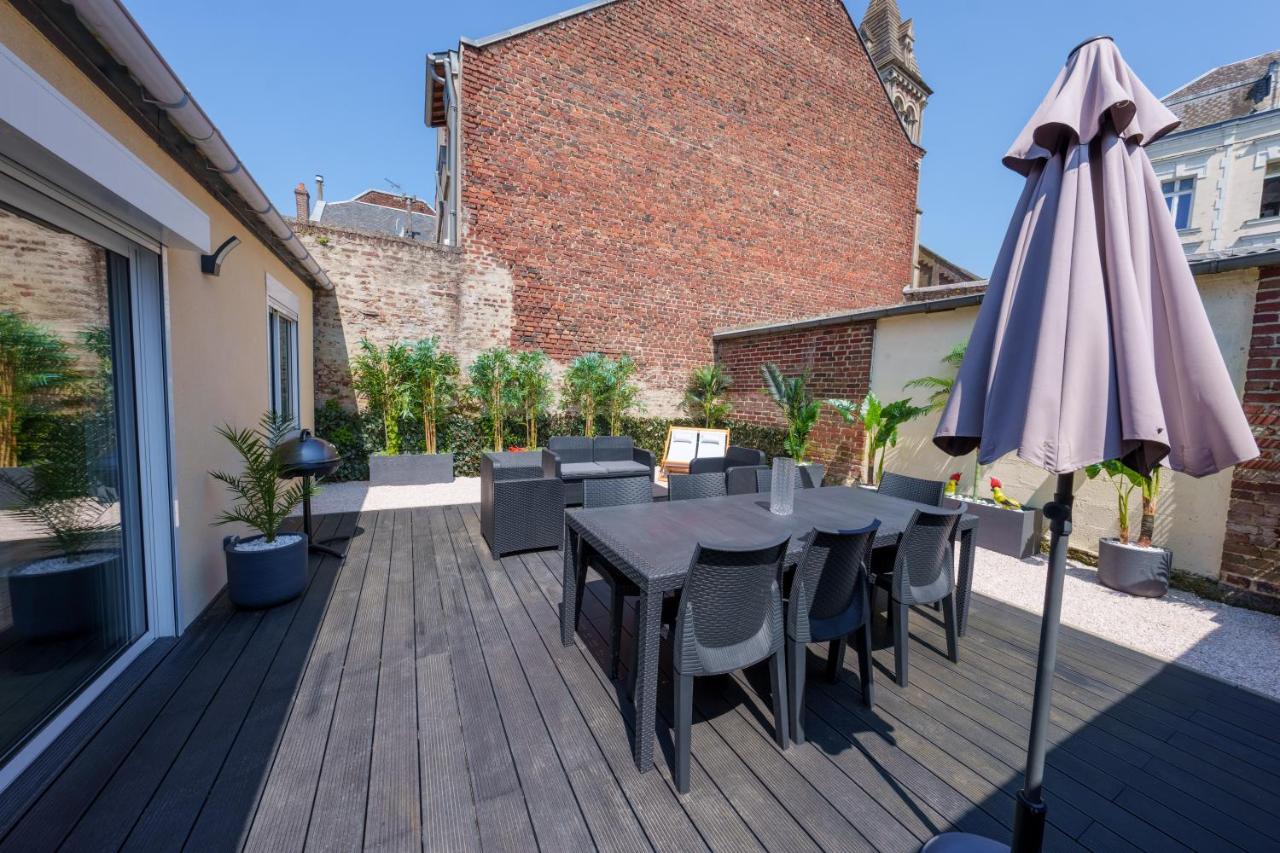 L'Escale Tropicale, Appartement Independant Avec Terrasse Privative Saint-Quentin  Dış mekan fotoğraf